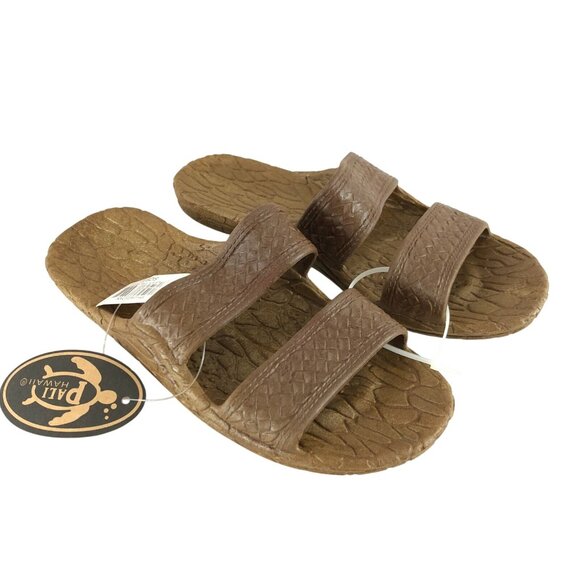 Pali Womens Sandals Slides Rubber Textured Brown Size 5 - Picture 1 of 4